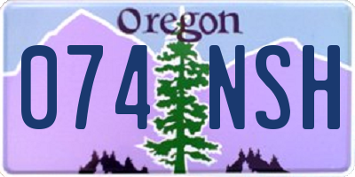 OR license plate 074NSH
