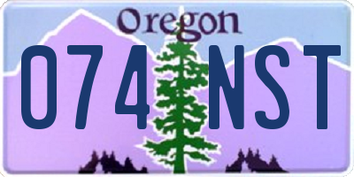 OR license plate 074NST
