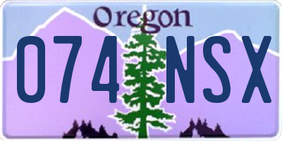 OR license plate 074NSX