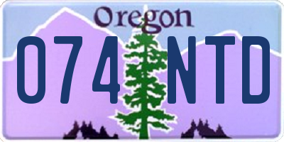 OR license plate 074NTD