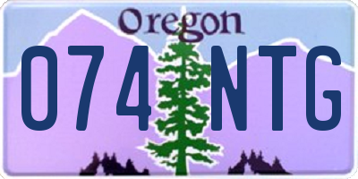 OR license plate 074NTG