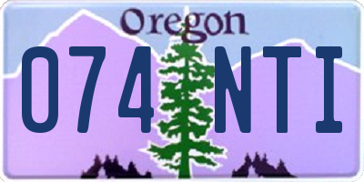 OR license plate 074NTI
