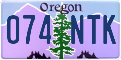 OR license plate 074NTK