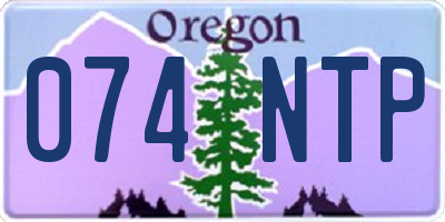 OR license plate 074NTP
