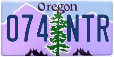 OR license plate 074NTR