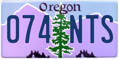 OR license plate 074NTS