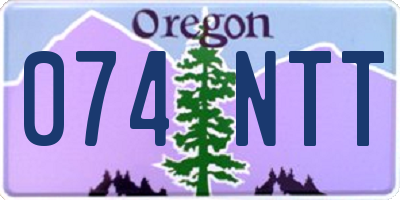OR license plate 074NTT