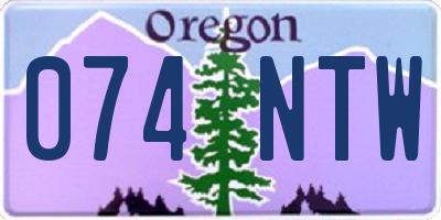 OR license plate 074NTW