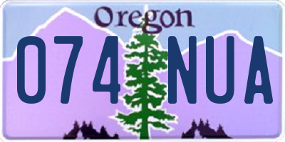 OR license plate 074NUA