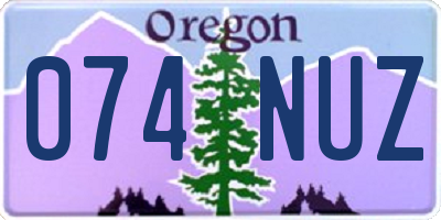 OR license plate 074NUZ