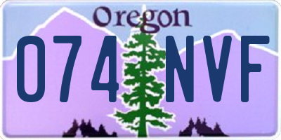 OR license plate 074NVF