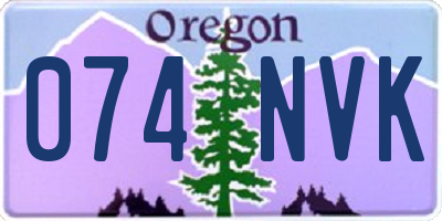 OR license plate 074NVK