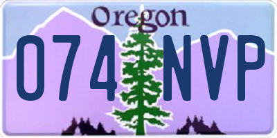 OR license plate 074NVP
