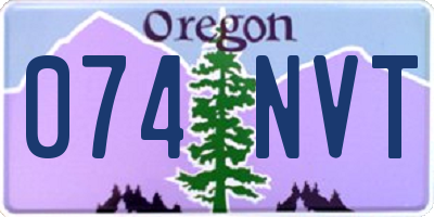 OR license plate 074NVT