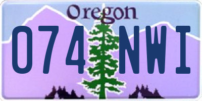 OR license plate 074NWI