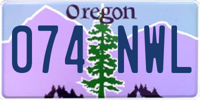 OR license plate 074NWL