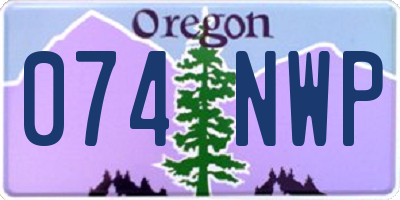 OR license plate 074NWP