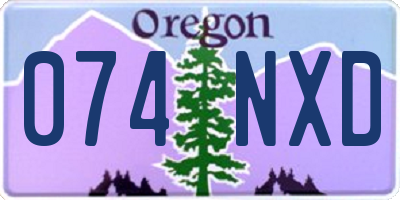 OR license plate 074NXD