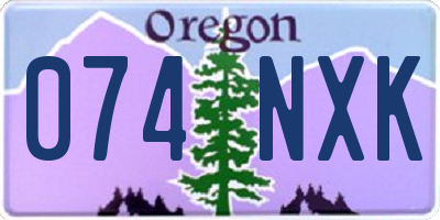 OR license plate 074NXK