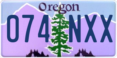 OR license plate 074NXX