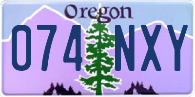 OR license plate 074NXY