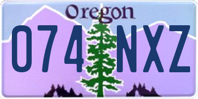 OR license plate 074NXZ