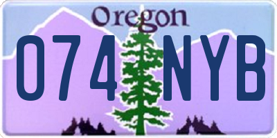 OR license plate 074NYB