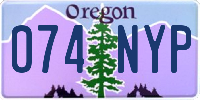 OR license plate 074NYP