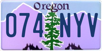 OR license plate 074NYV