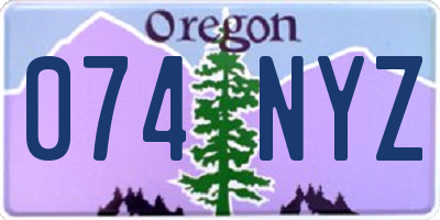 OR license plate 074NYZ