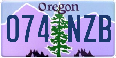 OR license plate 074NZB