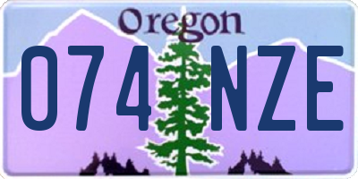 OR license plate 074NZE