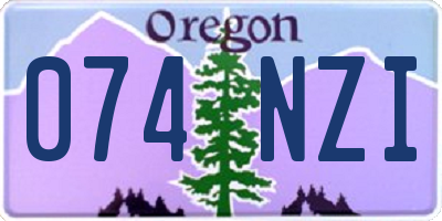 OR license plate 074NZI