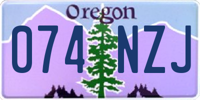 OR license plate 074NZJ