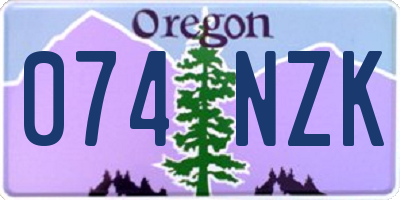 OR license plate 074NZK
