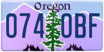 OR license plate 074OBF