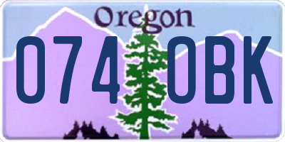 OR license plate 074OBK