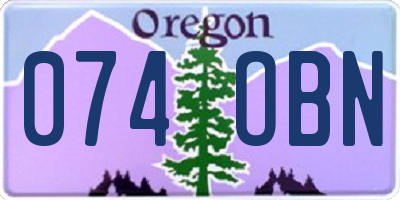 OR license plate 074OBN