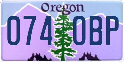 OR license plate 074OBP
