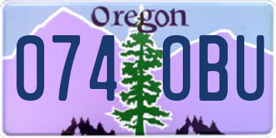 OR license plate 074OBU