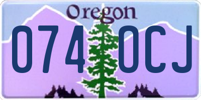 OR license plate 074OCJ