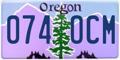 OR license plate 074OCM