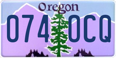 OR license plate 074OCQ