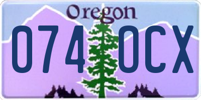OR license plate 074OCX