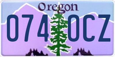 OR license plate 074OCZ