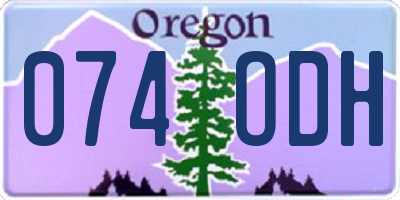 OR license plate 074ODH