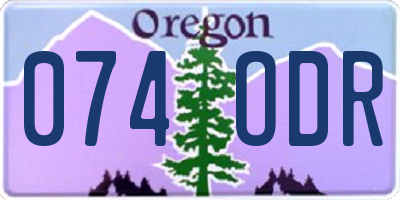 OR license plate 074ODR