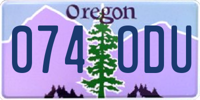 OR license plate 074ODU