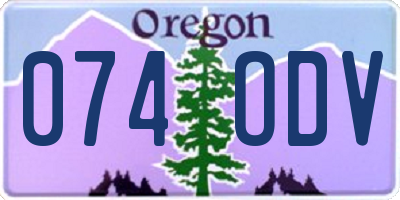 OR license plate 074ODV