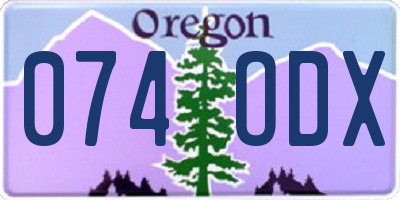OR license plate 074ODX